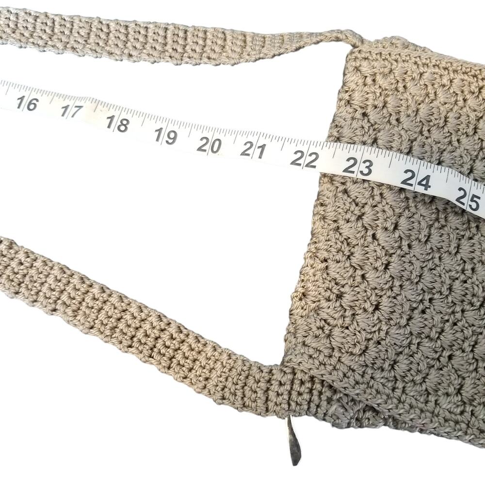 Macramé Crossbody Purse with Flap - Picture 12 of 12